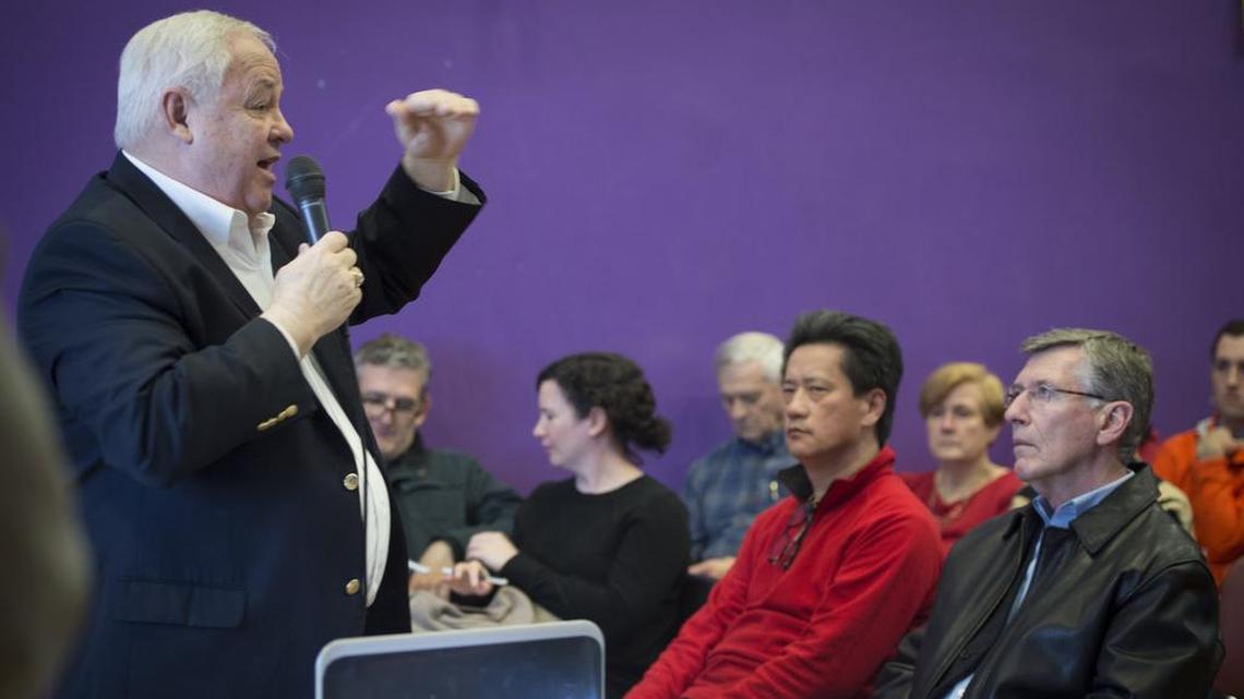 Paul Welcome, appraiser for Johnson County, discussed an adjustment to residential property appraisals during town hall in Prairie Village last year.