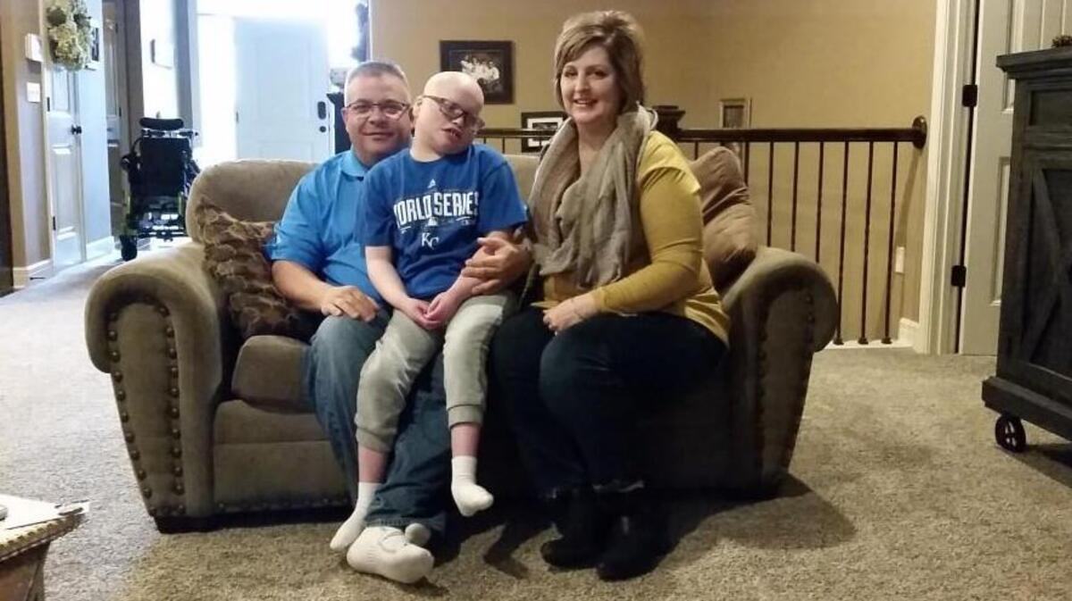 Ethan (center) is the youngest child of the Rawley family. His parents, Brian and Kari, have survived their own medical problems along with managing his condition thanks to family, friends, and hard work.