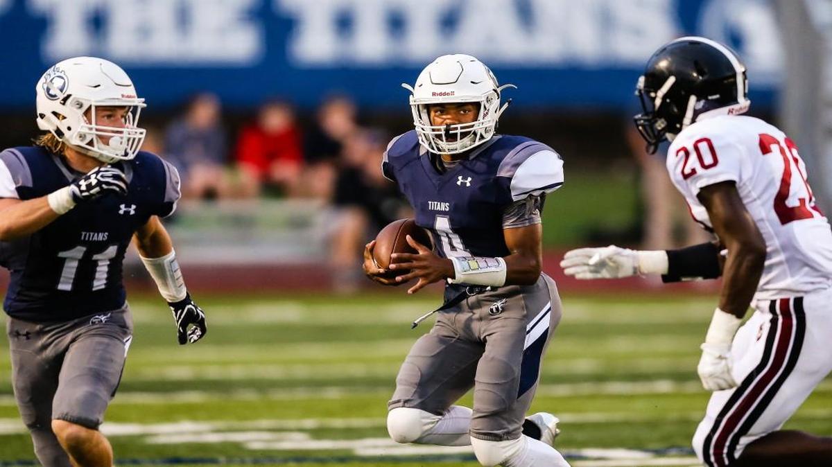 Running back Phillip Brooks had 133 rushing yards and two touchdowns when Lee’s Summit West beat Lawrence 28-7 last season in the Sunflower-Suburban Showdown. The Titans will travel to Lawrence for a rematch Friday night.