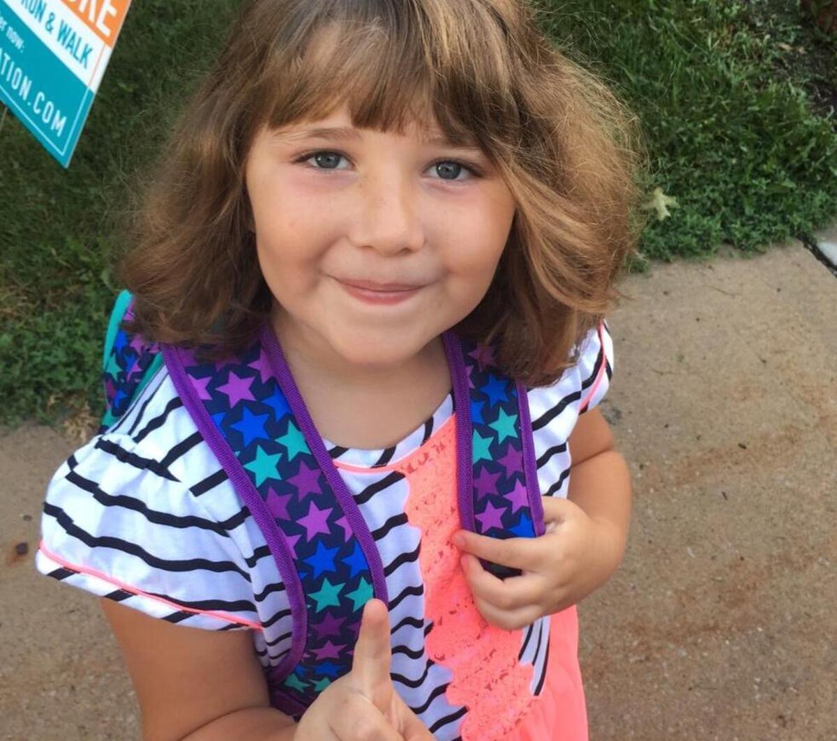 Addy is ready for first grade.