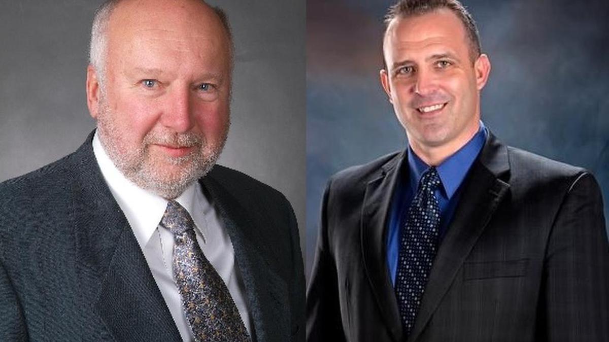 Bill Baird (right) and Ron Williams are vying to become the next mayor at-large of Lee’s Summit. Both candidates filed paperwork with the city clerk’s office officially to seek office on Dec. 12, the opening day for the filing period.