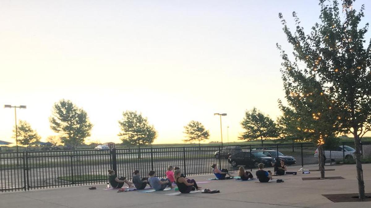 Sunrise Yoga is scheduled from 5:30-6:30 a.m. Wednesday at Legacy Park Amphitheater.