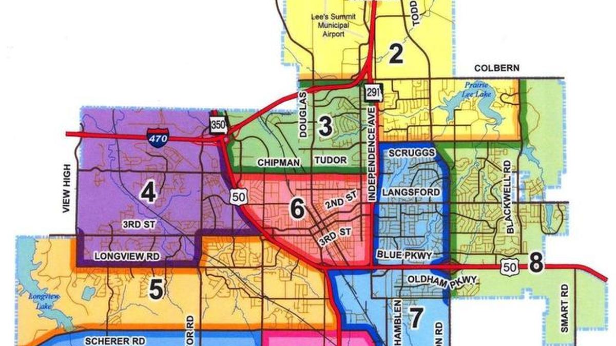 Lee’s Summit Police Districts map