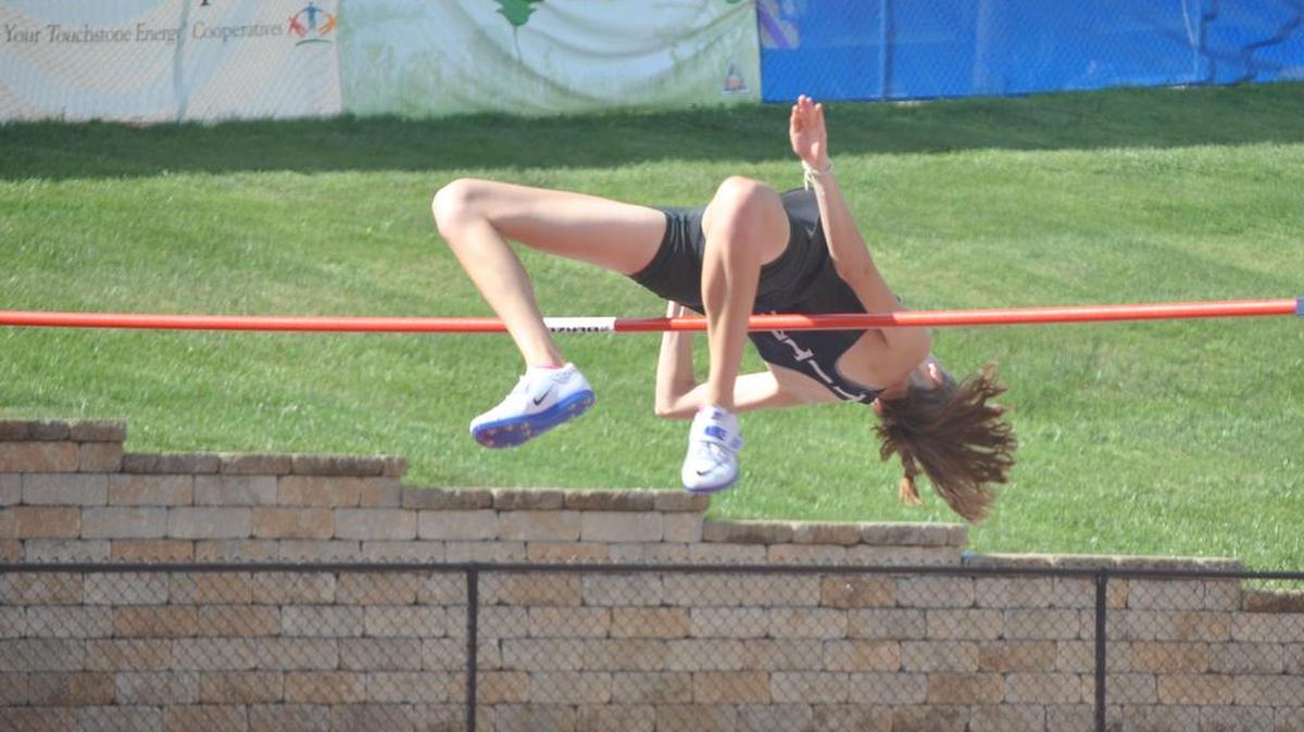 Jessica Haney of Lee’s Summit West finished her career with a fourth straight high jump state title.