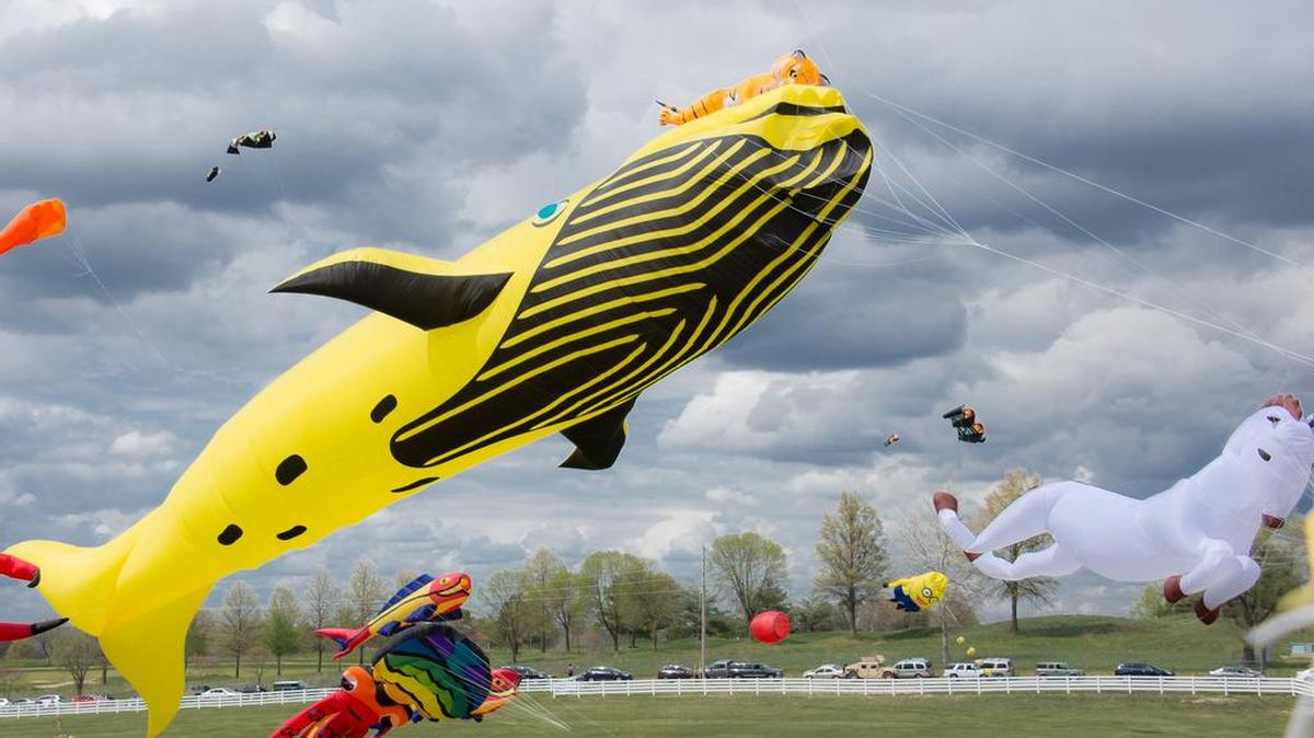 Enormous kites will be in the skies over MCC-Longview on Saturday, April 20 from 10 a.m. to 5 p.m. as a part of the annual Flights of Fancy Mega Kite Festival.