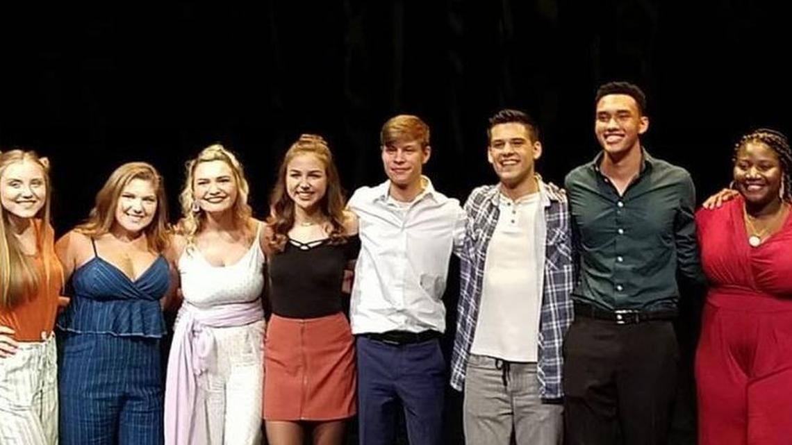 The 10 finalists for KC SuperStar are, from left, Jaeda Dickens, Reagan Dreiling, Alyssa Mendoza, Madelyn Padget, Bret Kibler, Jacobo Barriga, Devion Williams, Jalen Dickerson-Sanders, Maurissa Cunningham and Emma Mathieson.