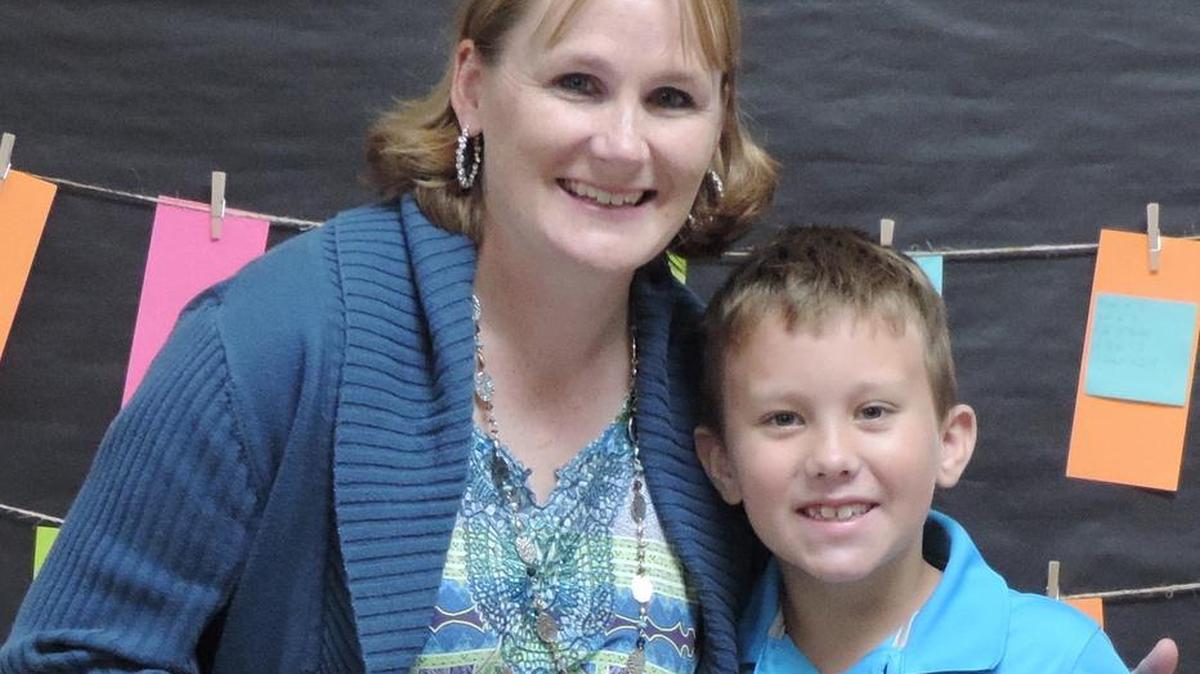 Christian Character Award winner Myles Jeffries, pictured with Summit Christian Academy Elementary Principal Charissa Sanders.