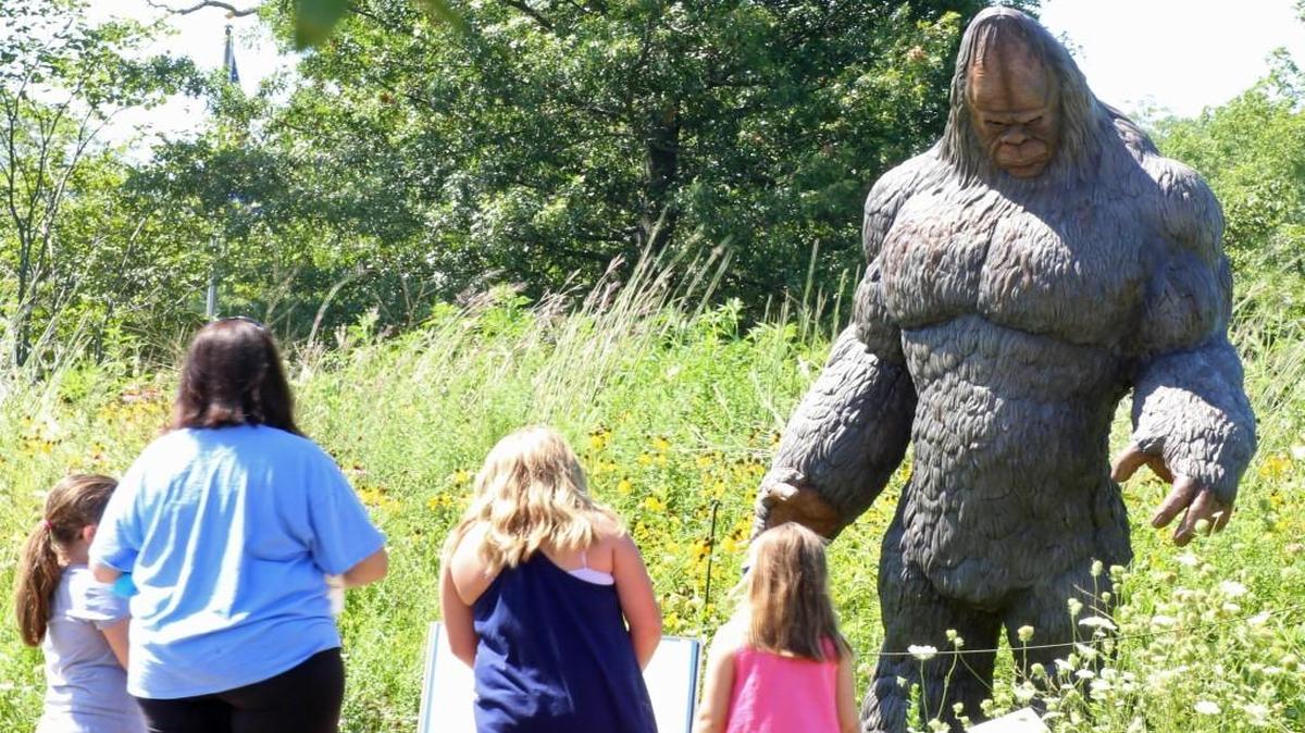 Bigfoot is one of the mythical creatures on display at Powell Garden’s until Oct. 22.