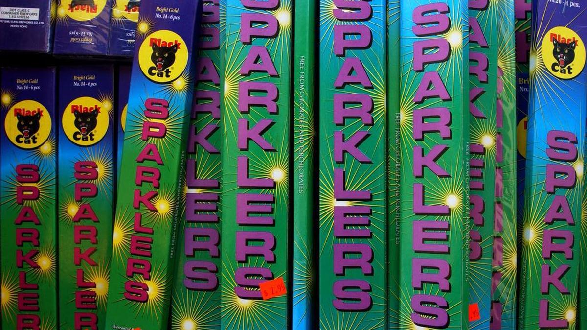 Sparklers may seem harmless, but they’re on the list of fireworks most likely to cause injury.