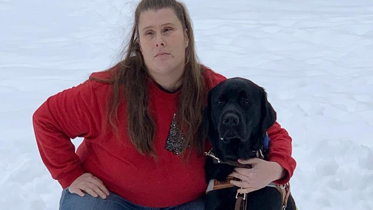 Through the Leader Dogs for the Blind program, Gina Braxton has been the recipient of three leader dogs since 2003. Miggy, a black lab, has been her companion since 2017. Founded by the Lions Clubs in 1939, the program is funded entirely by donations, including those from the Lee’s Summit Downtown Lions Club.