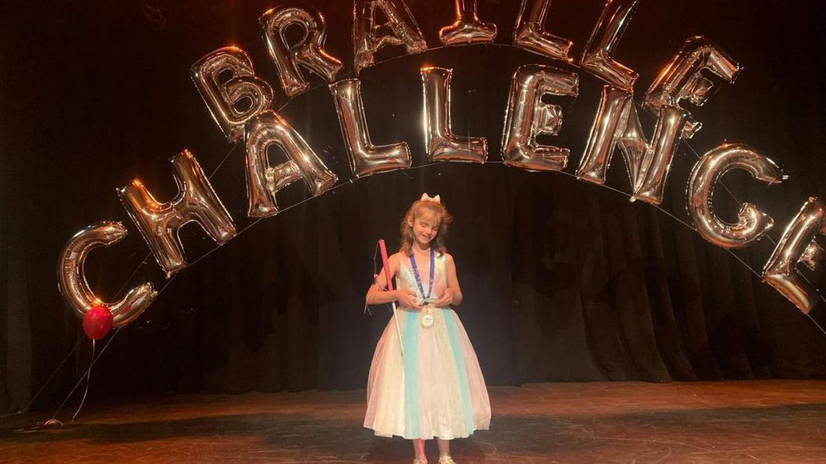 Salome Cummins placed first in the Apprentice category at the Braille Challenge 2019.