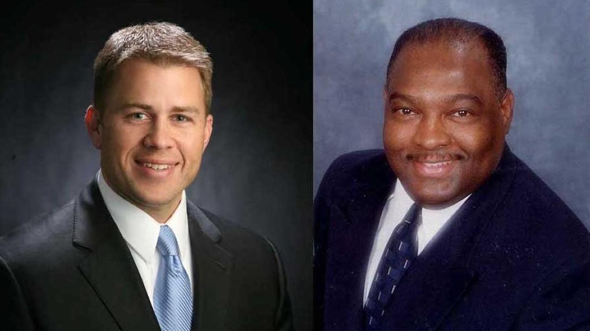 Nathan F. Garrett (left) and Bishop Mark C. Tolbert (right) will replace Angela Wasson-Hunt and Michael Rader on the Kansas City police board.