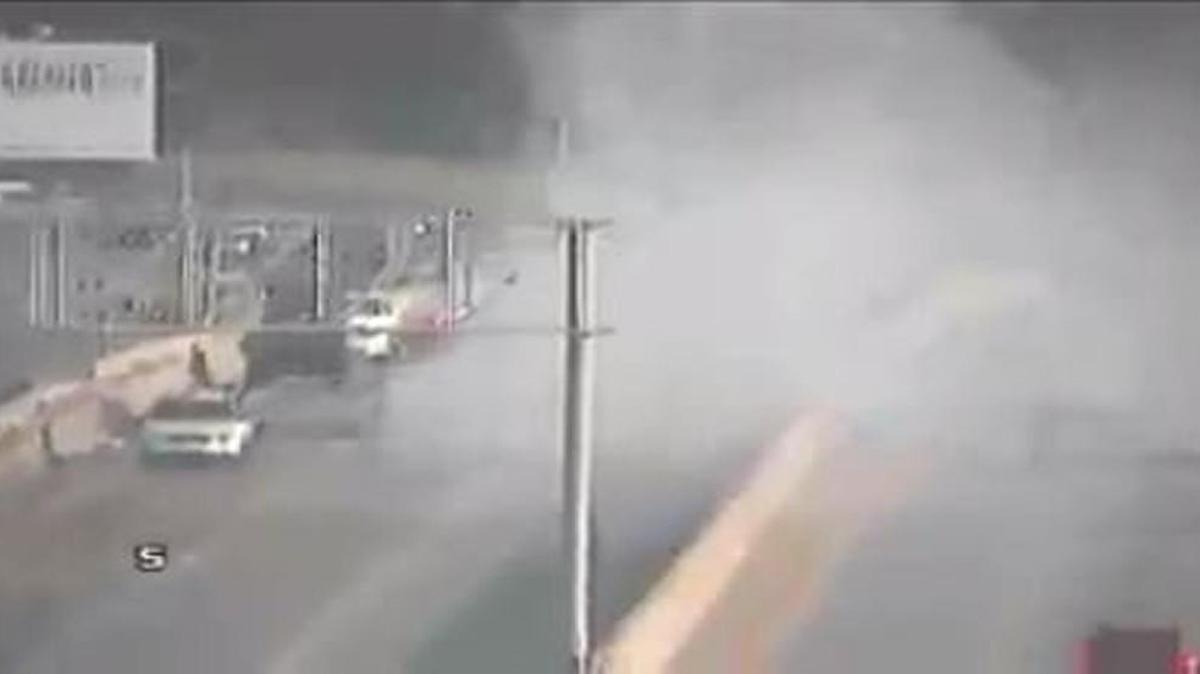 A fiery wreck was reported Tuesday after a collision on northbound Interstate 35 at Bedford Avenue in Clay County.