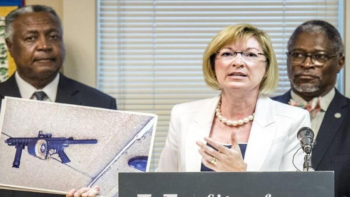 Jackson County Prosecutor Jean Peters Baker speaks at a press conference in September, 2016. Peters Baker recently led a national committee of big-city prosecutors that issued new recommendations on police shootings.