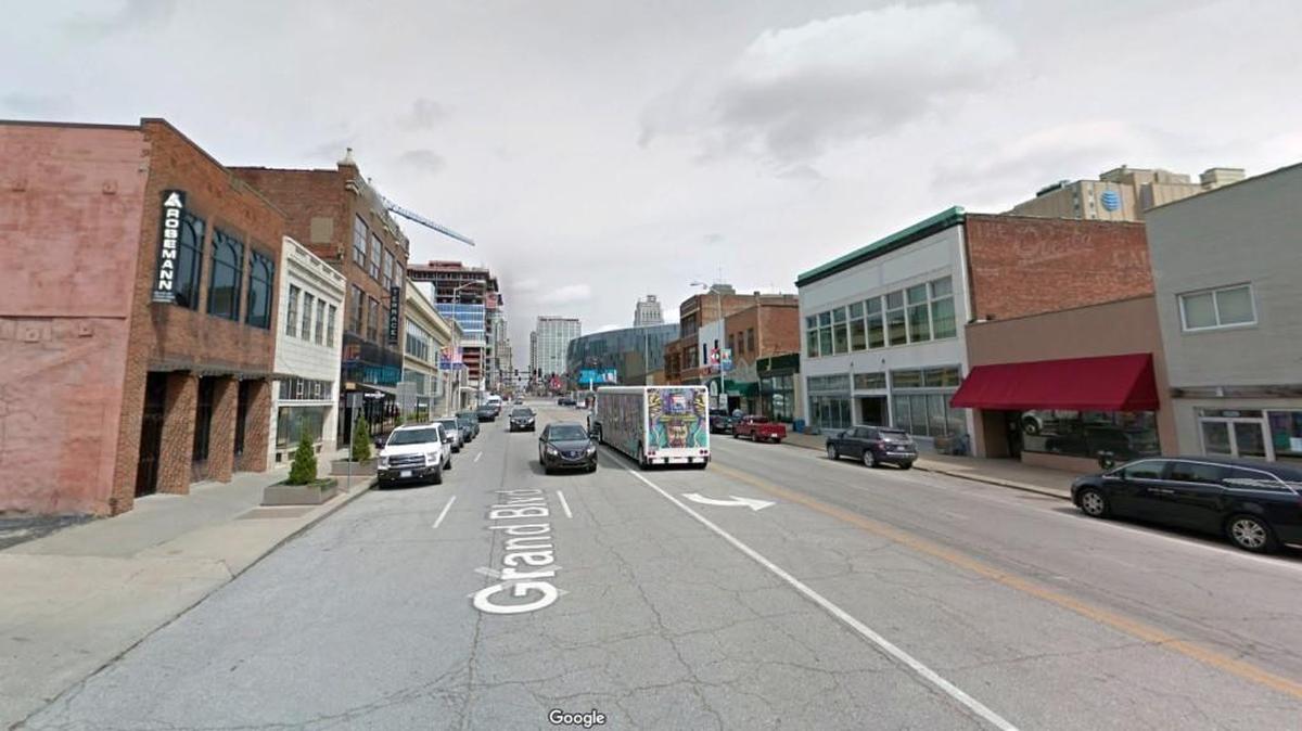 Kansas City police investigated a homicide Sunday in the 1500 block of Grand Boulevard. This Google Maps Street View image of the area was taken in April 2017.