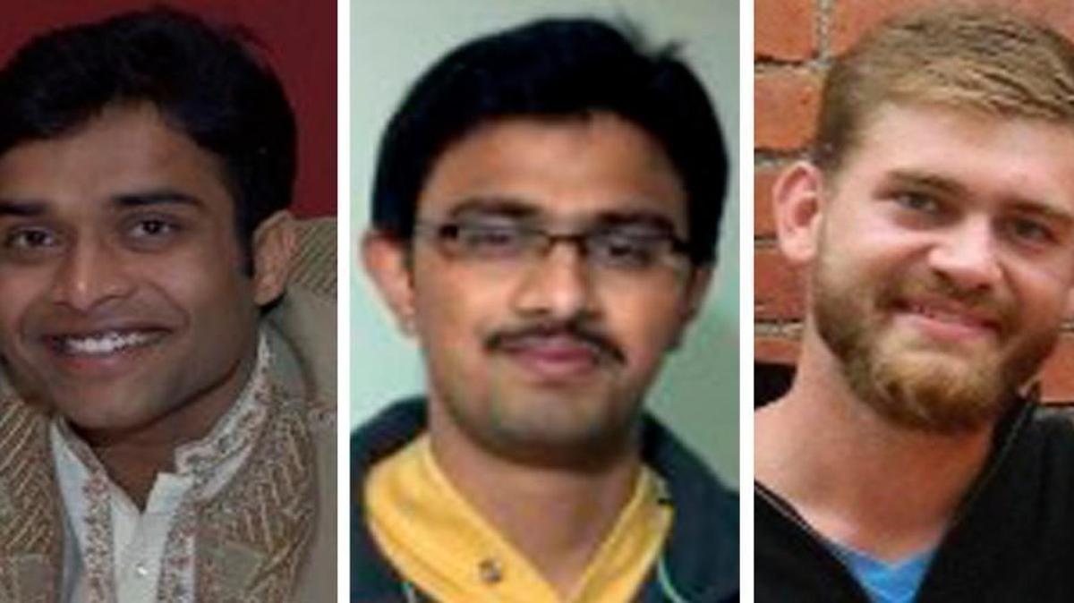 Alok Madasani, Srinivas Kuchibhotla and Ian Grillot were shot Wednesday night at Austins Bar & Grill in Olathe.