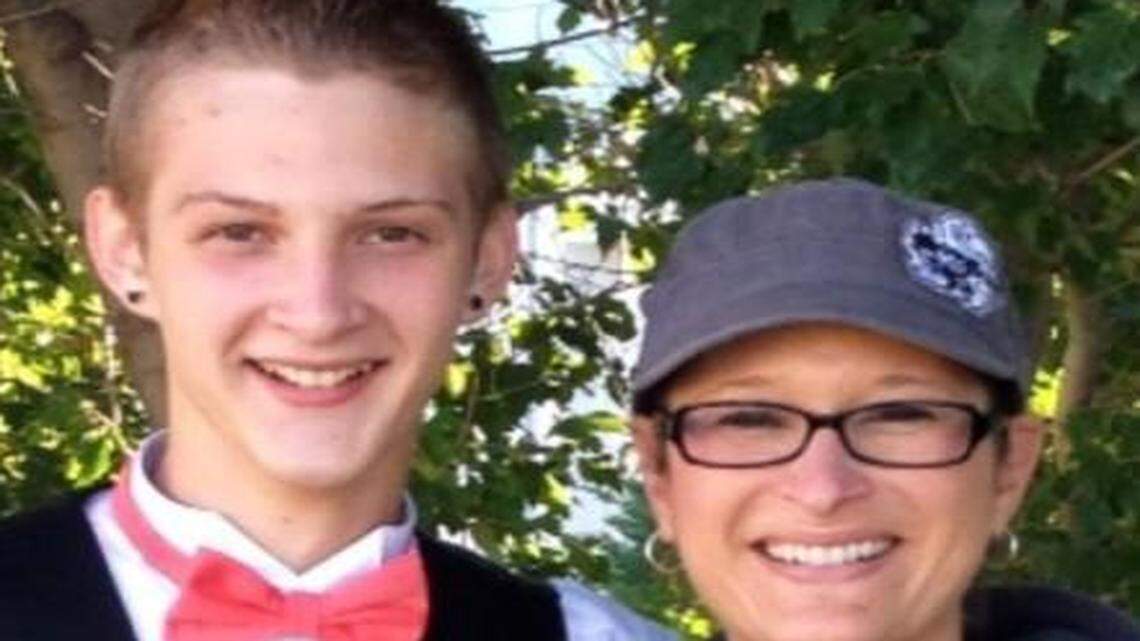 
Bryce Masters with his mother, Stacy Masters. A former Independence police officers has been indicted after using a stun gun on Bryce Masters in September.

