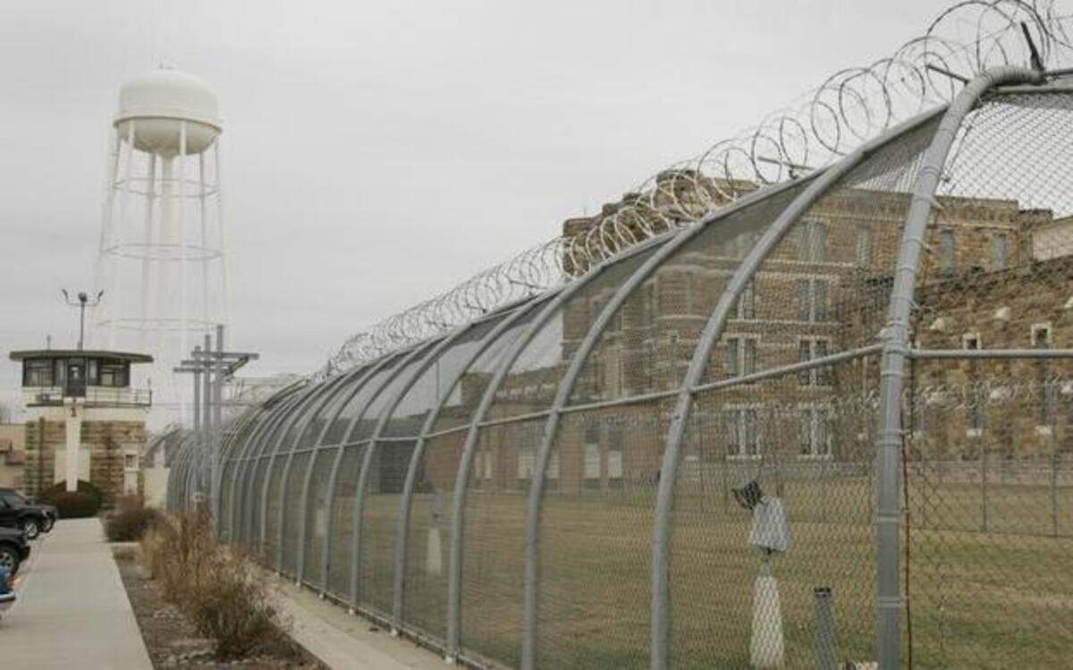 
Guard Tower 1 overlooks the back side of the Lansing Correctional Facility in Lansing, Kan.
