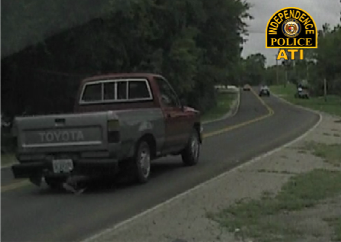 This is the pickup driven by possible witnesses in an officer-involved shooting involving Independence police.