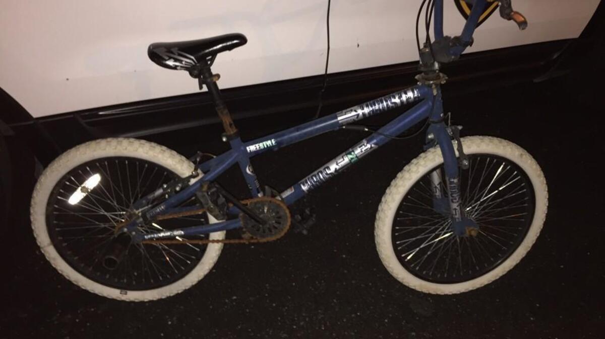 Lenexa police are looking for the owner of this Kent Freestyle bike, which might have been used in multiple burglaries of unlocked cars at the Barrington Park Townhomes community in Lenexa