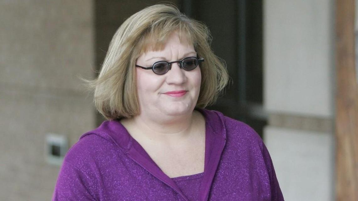 Susan Van Note (photographed in 2012 outside the Clay County Courthouse) is charged with two counts of first-degree murder in the slayings of her father, William Van Note, and his girlfriend, Sharon Dickson, at their Lake of the Ozarks vacation home. Susan Van Note is scheduled to go to trial in early February in Lebanon, Mo.