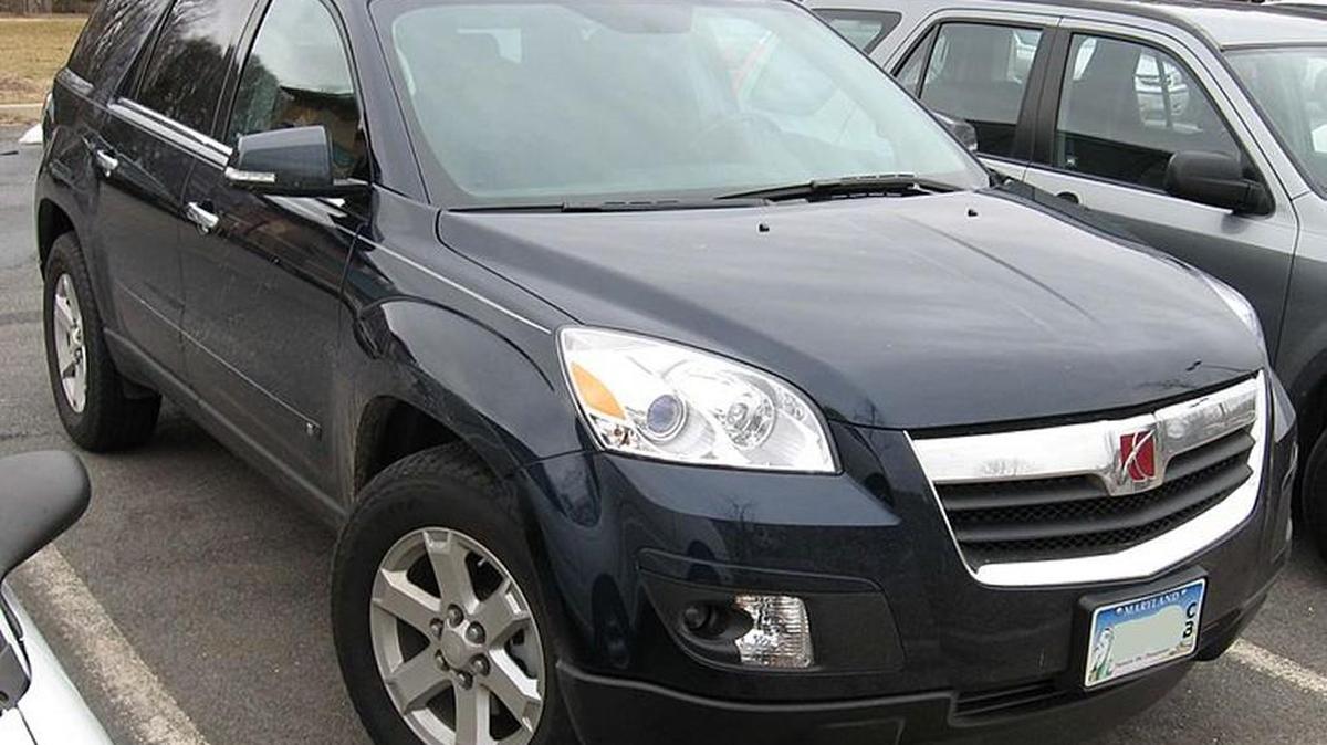 A black 2008 Saturn Outlook similar to this one was stolen from a mother in KCK. Her kids were inside the vehicle but escaped before the thief drove away.