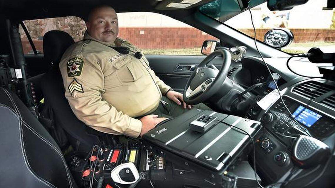 
Sgt. Chad Wilderdyke of the Clay County Sheriff’s Department wears a body camera on his chest.

 
