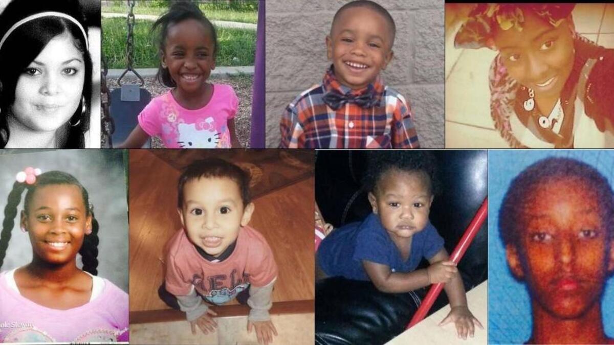 
Top row, from left: Jamie Zubia-Hernandez, Angel Hooper, Amorian Hale and Alexis Kane. Bottom row: Machole Stewart, Lorenzo Orozco Estrada, Ja’Quail Mansaw and Abdisamad Sheikh-Hussein
