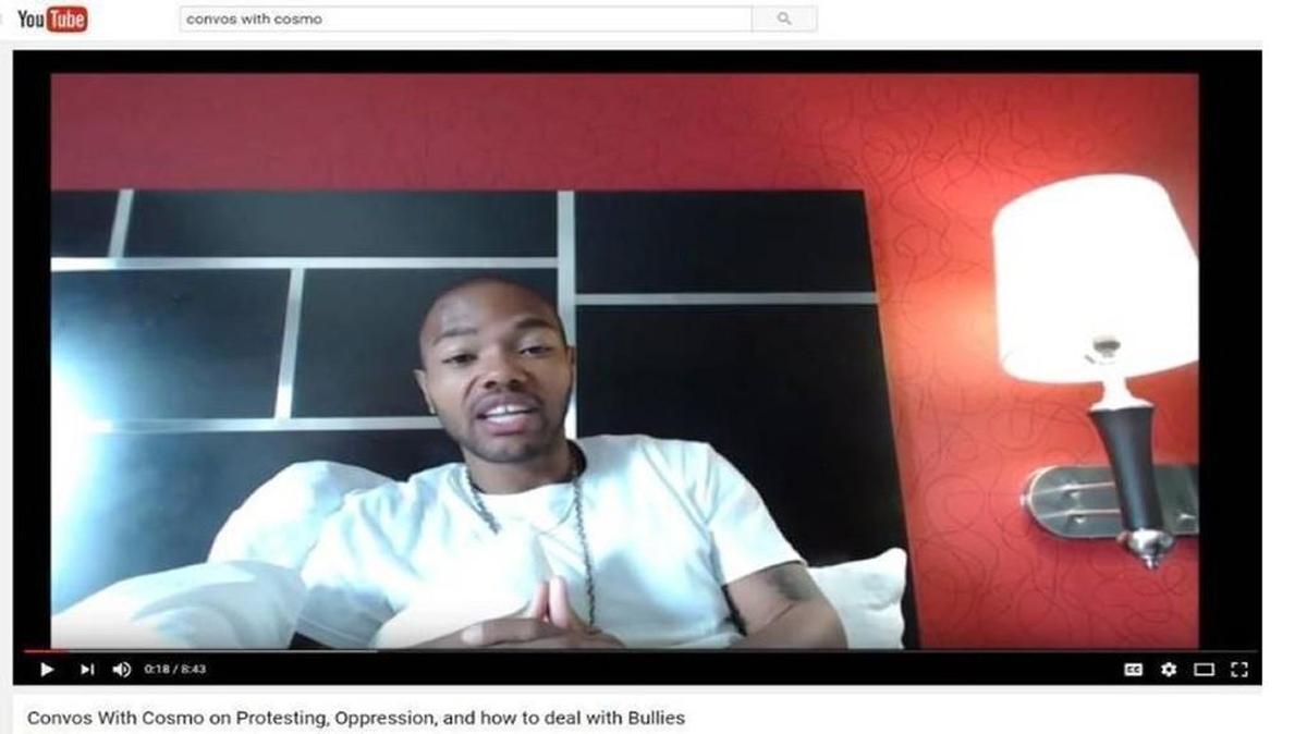 A screen grab from a YouTube video posted by Gavin Long who also goes by Cosmo Setepenra.