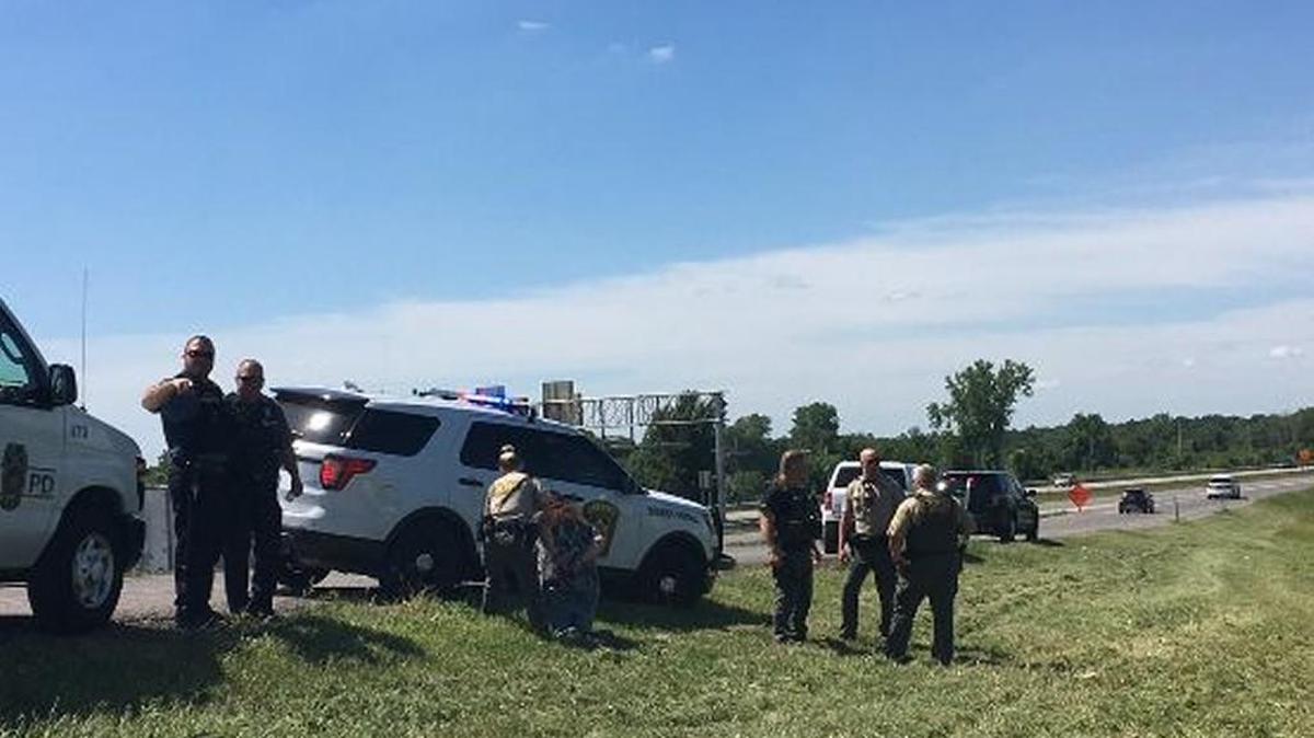 Clay County sheriff’s authorities arrested two persons following a brief car chase that started when one of the individuals struck a sheriff’s deputy with his vehicle while fleeing.