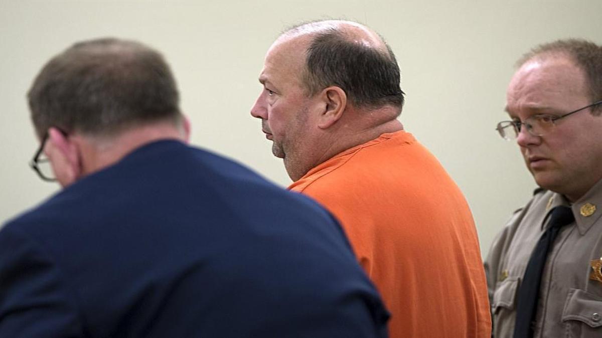 In Platte County Circuit Court in Platte City, Darren L. Paden (center) of Dearborn was sentenced Friday to two consecutive 25-year terms for first-degree statutory sodomy.