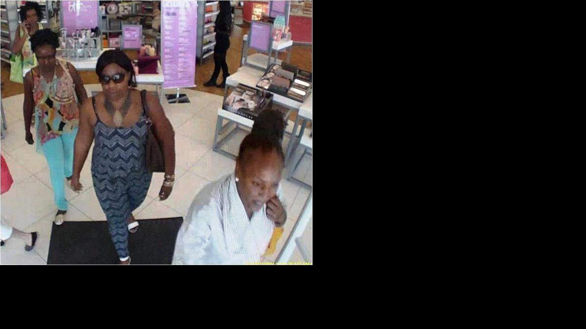 
Overland Park police released four photos Wednesday showing women they say took expensive beauty products last month without paying as store employees tried to stop them.
