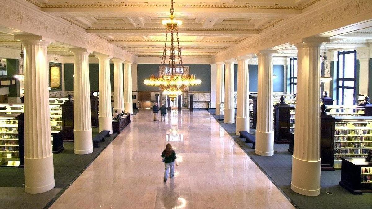 The central branch of the Kansas City Public Library was defaced Sunday by swastikas and hateful graffiti.