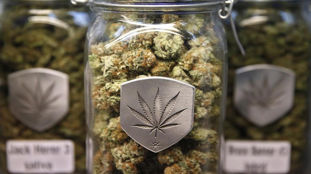 Kansas law enforcement officials say high-grade marijuana from Colorado has largely replaced less potent homegrown and Mexican sources of the drug in Kansas. Pot is displayed here at a Denver dispensary.