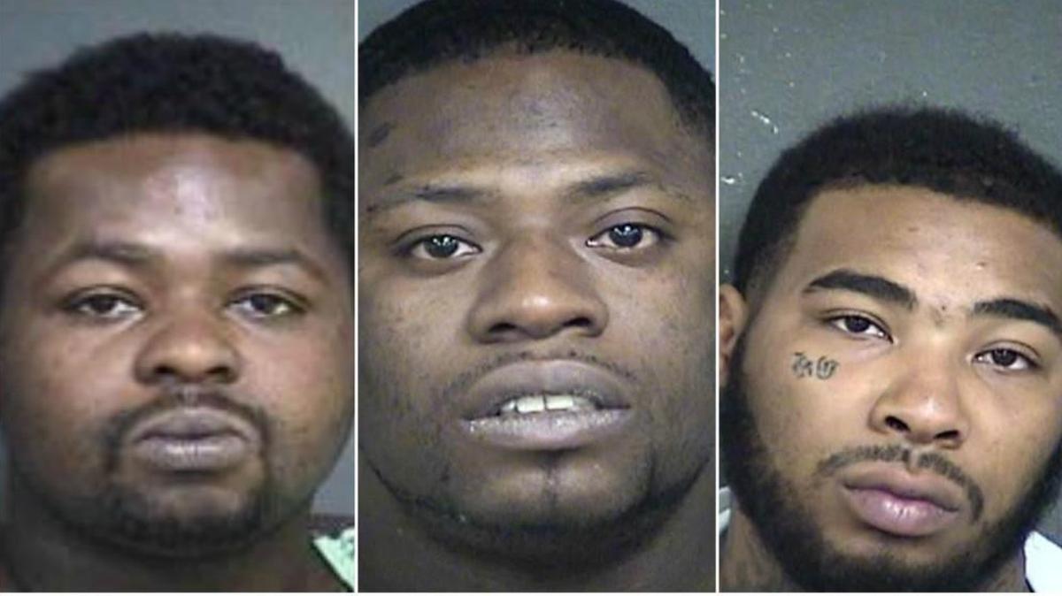 Prosecutors charged Ernest Jones (left), 27, Jason Trevillion, 32, and Arthur Mitchell, 25, with aggravated assault with a deadly weapon on a law enforcement officer in a Nov. 6 shootout with officers with Kansas City,Kan., police and the FBI.