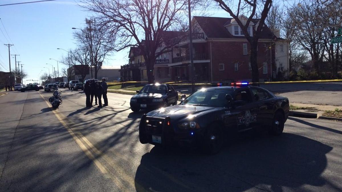 Kansas City police investigated a fatal shooting Saturday after they found a dead man behind a residence in the 2800 block of Prospect Avenue.
