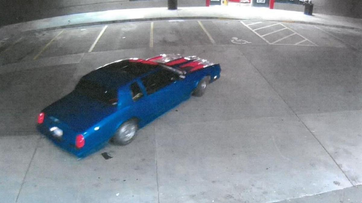 The Johnson County multijurisdictional officer-involved shooting investigation team is looking for this 1986 Monte Carlo with Kansas license plate 974-GXJ. The vehicle was involved in an officer-involved shooting early Thursday at a Shawnee convenience store.