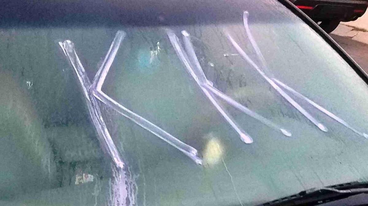 Cars in Grain Valley were defaced by racist and sexually suggestive graffiti.