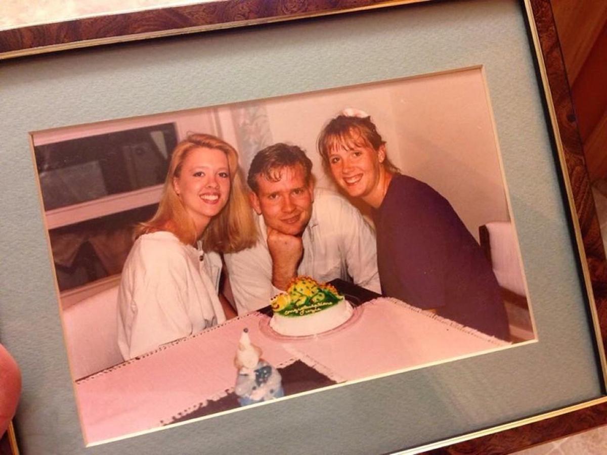 Suzie Streeter (left) and Nigel Holderby (right) celebrated Suzie’s graduation with James Cornelison on June 6, 1992, hours before Suzie disappeared.