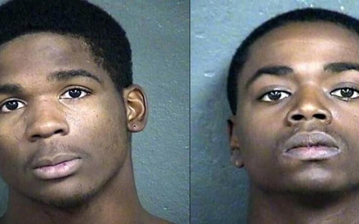Ladarious Barkers (left) and Marvin Moore both pleaded guilty to three counts of aggravated robbery in connection with three robberies that occurred in August and October. The victims included a pastor and a Catholic priest.