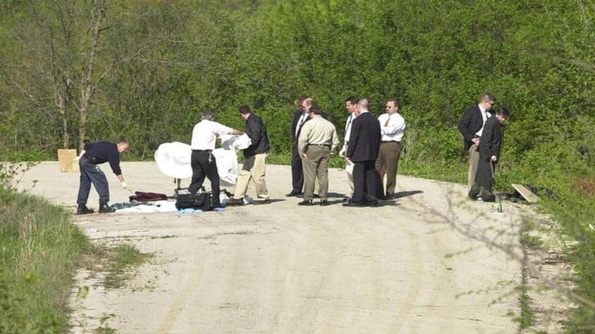 Investigators recovered the body of an infant that was found by utility workers on April 26, 2004, just west of Tiffany Springs Road and Green Hills Road in the Northland. The infant was discovered in a plastic bag on a closed section of Tiffany Springs Road that was left after Tiffany Springs Road was rerouted in the area.