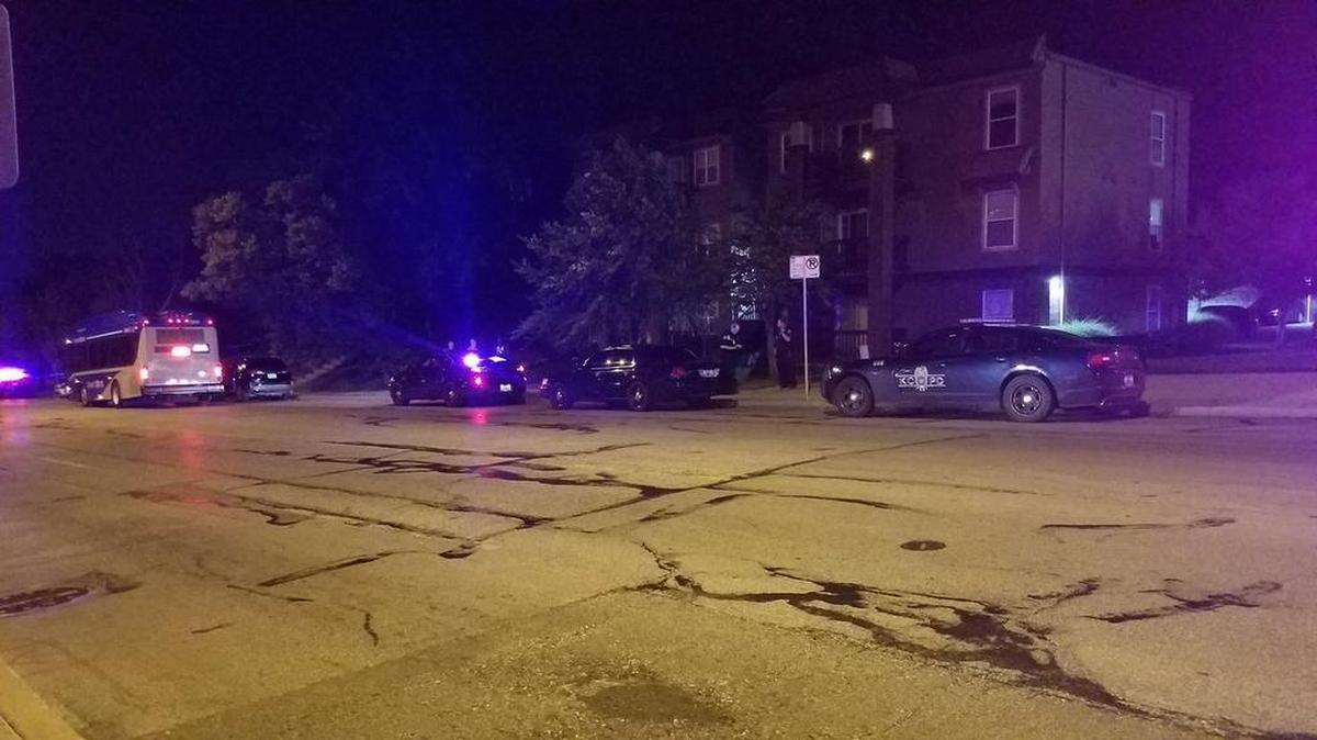 A suspect was in custody after 12-year-old told police his stepfather was fatally shot Tuesday in Kansas City.