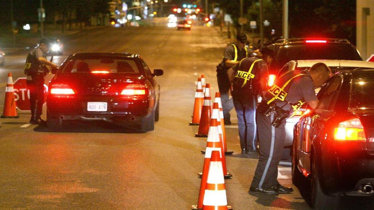 A checkpoint on Noland Road in Kansas City led to multiple arrests Friday night and Saturday morning.