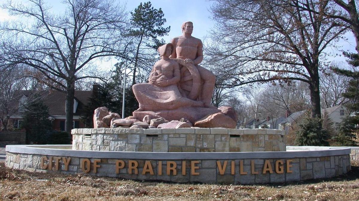 
Prairie Village was No. 2 on a list of safest Kansas cities. The “Homesteaders” statue depicting the city’s pioneers stands at the intersection of Mission and Tomahawk roads.
