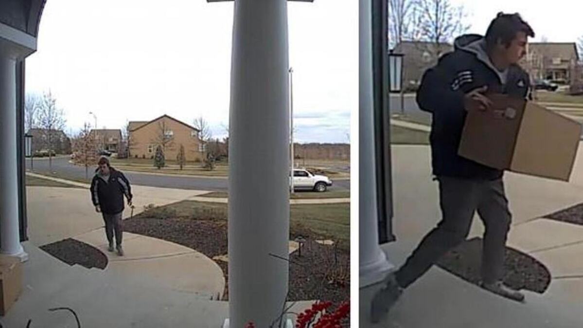 Package being taken from Leawood home