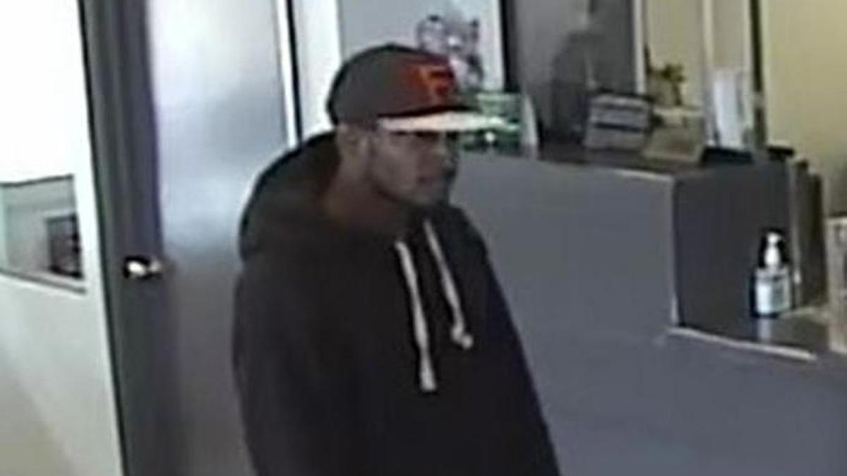 The FBI released this photograph of a man who held up the Central Bank of the Midwest branch at 9740 Wornall Road in Kansas City on Wednesday.