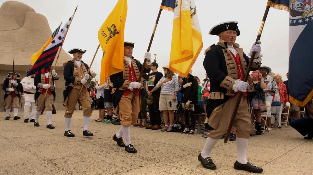 
Last year’s Memorial Day observance included the Missouri Society of the Sons of the American Revolution leading a procession at the National World War I Museum at Liberty Memorial.

