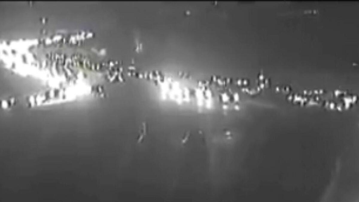A woman was critically injured early Wednesday in a series of crashes that lead to the closure of eastbound Interstate 470 for several hours.