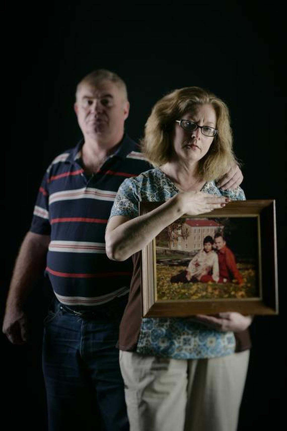 Lloyd Henson and his sister Dorey DePuy, who lost both their father and step-mother during the Hyatt collapse.