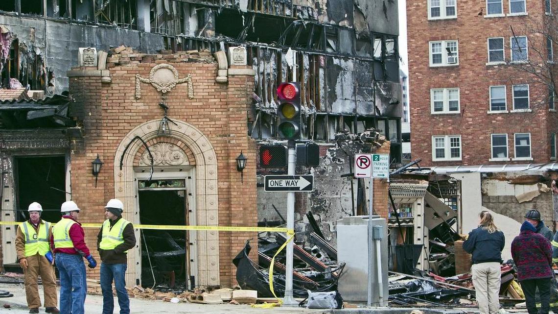 
Investigators searched the debris of JJ’s Restaurant after a massive explosion rocked the area just west of the Country Club Plaza in February 2013. 
